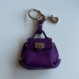 Salvatore Ferragamo Grape Handbag Keychain